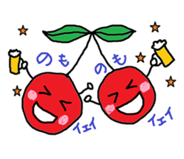 Tweet of the cherries sticker #13913656