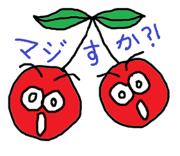 Tweet of the cherries sticker #13913660