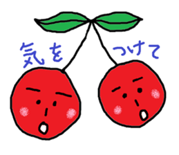 Tweet of the cherries sticker #13913666