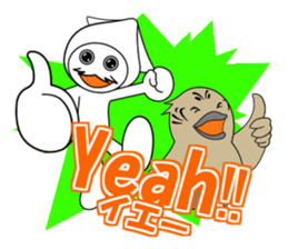 Squid and Black-tailed gull sticker #13914967