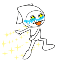 Squid and Black-tailed gull sticker #13914977