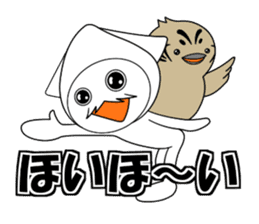 Squid and Black-tailed gull sticker #13914980