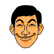 With a choice of a favorite face sticker #13915670