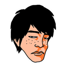 With a choice of a favorite face sticker #13915673