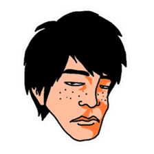 With a choice of a favorite face sticker #13915673