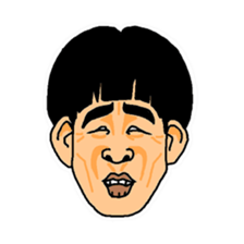 With a choice of a favorite face sticker #13915674