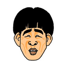 With a choice of a favorite face sticker #13915674