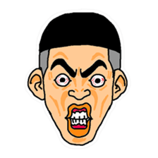 With a choice of a favorite face sticker #13915676