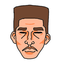 With a choice of a favorite face sticker #13915679