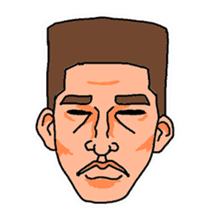 With a choice of a favorite face sticker #13915679