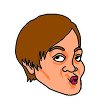 With a choice of a favorite face sticker #13915680