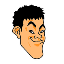 With a choice of a favorite face sticker #13915681