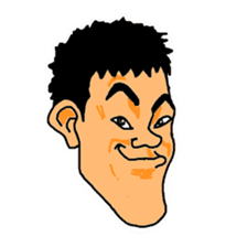 With a choice of a favorite face sticker #13915681