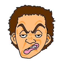 With a choice of a favorite face sticker #13915688