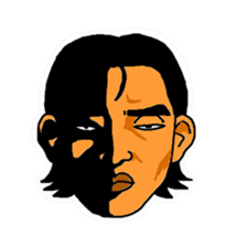 With a choice of a favorite face sticker #13915700