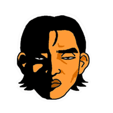 With a choice of a favorite face sticker #13915700