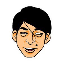 With a choice of a favorite face sticker #13915703