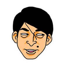 With a choice of a favorite face sticker #13915703