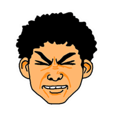 With a choice of a favorite face sticker #13915707