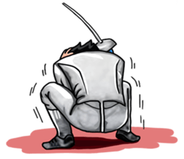 I am the Master of Fencing sticker #13916244