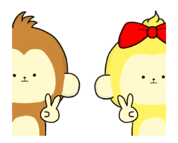The Cute monkey animation 2 sticker #13918785
