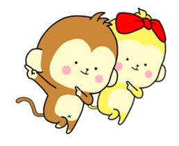 The Cute monkey animation 2 sticker #13918787