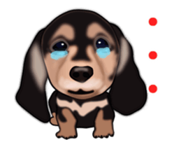 Move! Sticker of Black Dachshund3 sticker #13919869