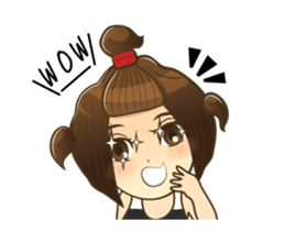 Girls smile sticker #13920215