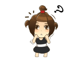 Girls smile sticker #13920216