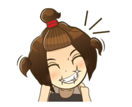 Girls smile sticker #13920217