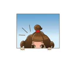 Girls smile sticker #13920218