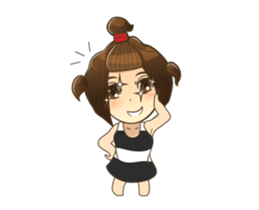 Girls smile sticker #13920220