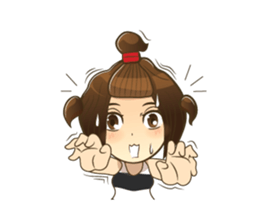 Girls smile sticker #13920221