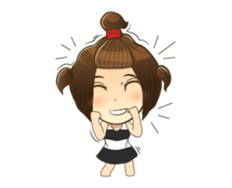 Girls smile sticker #13920222