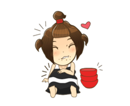 Girls smile sticker #13920225