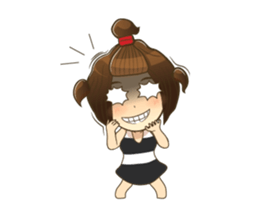 Girls smile sticker #13920226