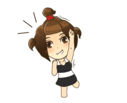 Girls smile sticker #13920228