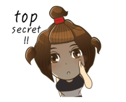 Girls smile sticker #13920229