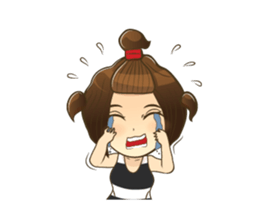 Girls smile sticker #13920230