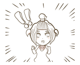 Girls smile sticker #13920233