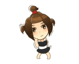 Girls smile sticker #13920236