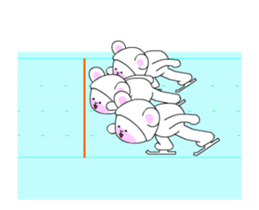 Winter sports competition by cute bear sticker #13920799