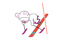 Winter sports competition by cute bear sticker #13920801