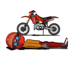 I love off-road motorcycle 2 Moving! sticker #13921155