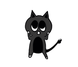 A small black cat sticker #13922615