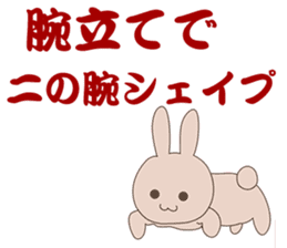 Rabbit muscle training sticker #13923300