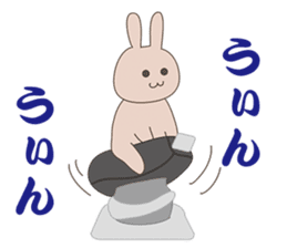 Rabbit muscle training sticker #13923311
