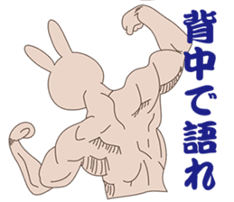 Rabbit muscle training sticker #13923323