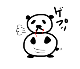 Meat eating Panda sticker #13923887