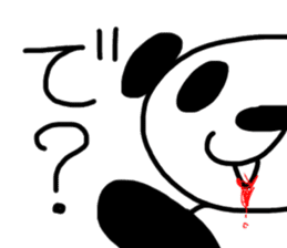 Meat eating Panda sticker #13923889